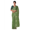 Dropship Women's Digital Printed  Georgette Saree With Unstitched Blouse (Pista, 5-6 Mtrs)