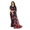 Women's Georgette Printed Saree With Unstitched Blouse 5.5Mtr (Black) Women's Georgette Printed Saree With Unstitched Blouse 5.5Mtr (Black)