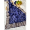Women's Silk Embroidred Saree With Unstitched Blouse 5.5Mtr (Blue) Women's Silk Embroidred Saree With Unstitched Blouse 5.5Mtr (Blue)
