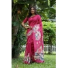 Women's Faux_Tussar Floral Saree With Unstitched Blouse 5.5Mtr (Pink) Women's Faux_Tussar Floral Saree With Unstitched Blouse 5.5Mtr (Pink)