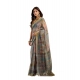 Women's Linen Cotton Printed Ready To Wear Saree With Unstitched Blouse 5.5 Mtr (Multicolor)