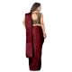 Women's Satin Printed Saree With Unstitched Blouse 5.5Mtr (Maroon)