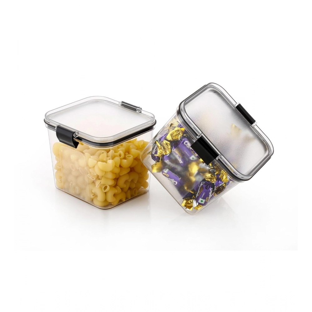 Plastic 4-Pcs Set Square Shape Kitchen Storage Container (Multicolor) Plastic 4-Pcs Set Square Shape Kitchen Storage Container (Multicolor)