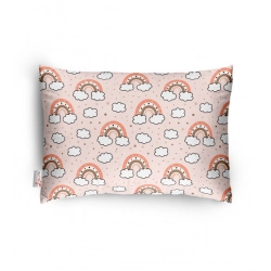 Soft Plush Printed Baby Infant Pillow for Kids Age 1 To 5 Years (Peach)