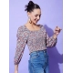 Women's Polyester Floral Long Sleeves Top (Multicolor) Women's Polyester Floral Long Sleeves Top (Multicolor)