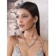 Women's Brass Silver Plated Necklace set (Turquoise)