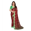 Women's Georgette Printed Saree With Unstitched Blouse 5.5Mtr (Red) Women's Georgette Printed Saree With Unstitched Blouse 5.5Mtr (Red)