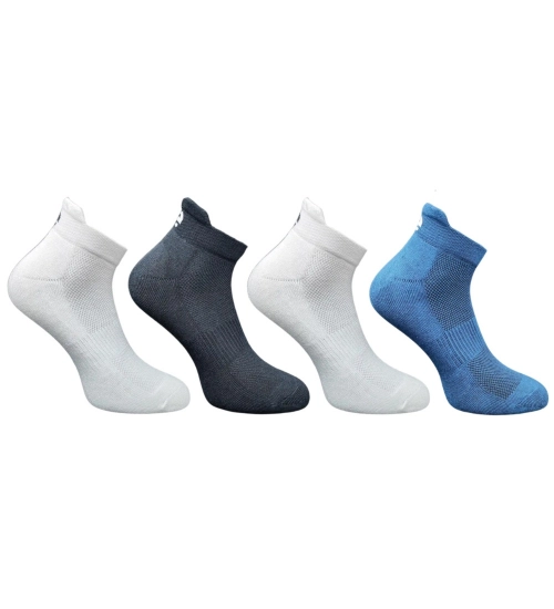 4_Pair Set Unisex Casual Cotton Printed Ankle Length Socks (Multicolor)