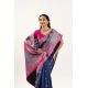 Women's Faux_Banarasi Woven Motifs Saree With Unstitched Blouse 5.5Mtr (Navy_Blue)