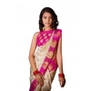 Women's Soft Lichi Silk Printed Saree With Unstitched Blouse 5.5Mtr (White) Women's Soft Lichi Silk Printed Saree With Unstitched Blouse 5.5Mtr (White)