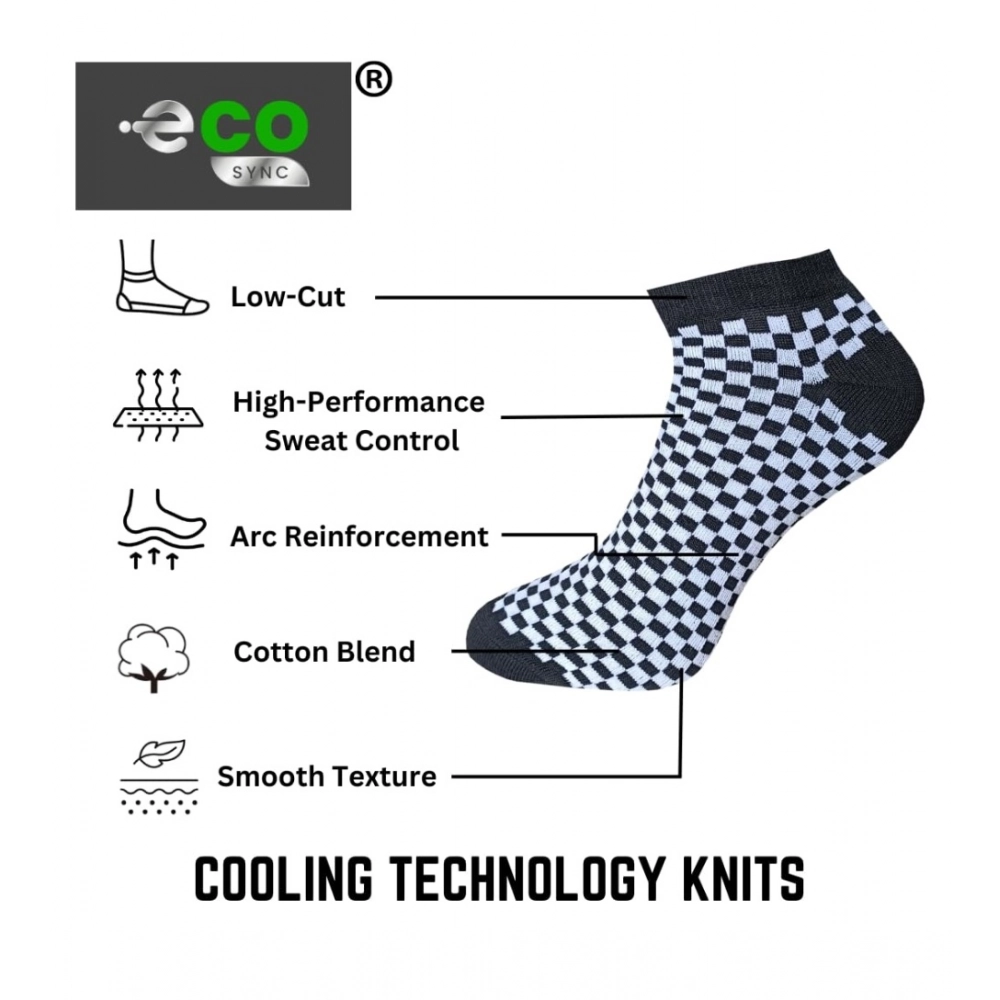 3_Pair Set Unisex Casual Cotton Printed Low Cut Socks (Multicolor)