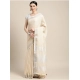 Women's Linen Cotton Printed Saree With Unstitched Blouse 5.5Mtr (Cream) Women's Linen Cotton Printed Saree With Unstitched Blouse 5.5Mtr (Cream)