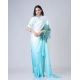 Women's Soft Crepe Silk Printed Ready To Wear Saree With Unstitched Blouse 5.5Mtr (Sky Blue)