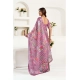 Women's Linen Cotton Printed Ready To Wear Saree With Unstitched Blouse 5.5 Mtr (Light_Mauve)