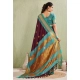 Women's Silk Blended Jaquard Woven Saree With Unstitched Blouse 5.5Mtr (Purple)