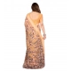 Women's Georgette Printed Saree With Unstitched Blouse 5.5Mtr (Orange)