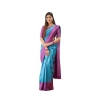 Women's Soft Lichi Silk Printed Saree With Unstitched Blouse 5.5Mtr (Sky-Blue) Women's Soft Lichi Silk Printed Saree With Unstitched Blouse 5.5Mtr (Sky-Blue)