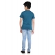 Boy's Cotton Grapic Printed Round Neck T-Shirt (Teal Green) Boy's Cotton Grapic Printed Round Neck T-Shirt (Teal Green)