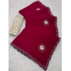 Women's Chiffon Butti Dotted Saree With Unstitched Blouse 5.5Mtr (Pink) Women's Chiffon Butti Dotted Saree With Unstitched Blouse 5.5Mtr (Pink)
