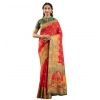 Women's Faux_Banarasi Woven Motifs Saree With Unstitched Blouse 5.5Mtr (Orange) Women's Faux_Banarasi Woven Motifs Saree With Unstitched Blouse 5.5Mtr (Orange)