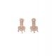 Women's Brass Silver Plated Drop Earrings (White) Women's Brass Silver Plated Drop Earrings (White)
