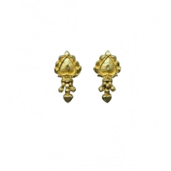 Women's Pack of_2 Brass Gold-Plated Earrings (Gold)