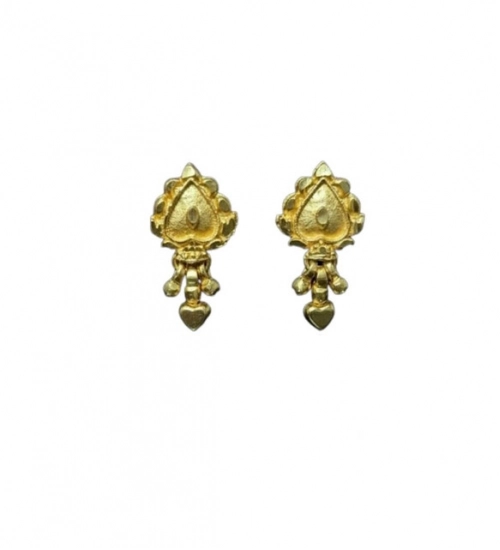Women's Pack of_2 Brass Gold-Plated Earrings (Gold)
