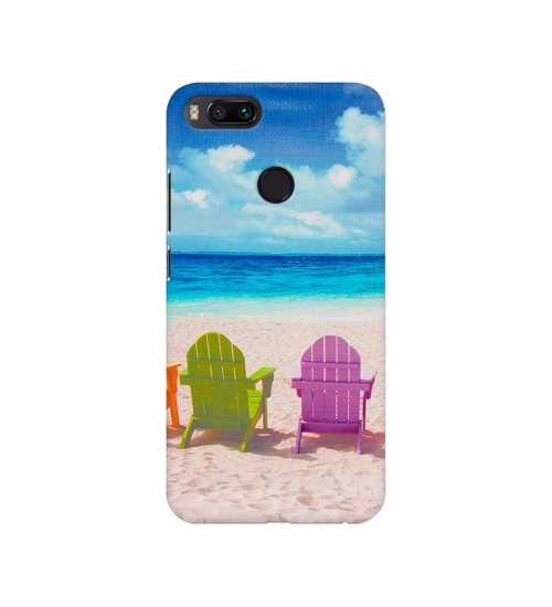 Empty Ocean and Colorful Chairs Mobile Case Cover