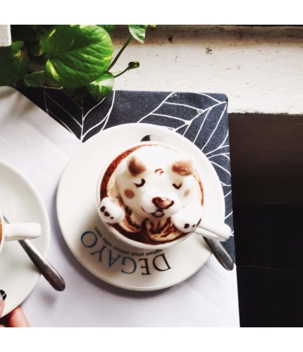 Cup of Cream like Dog Mobile Case Cover