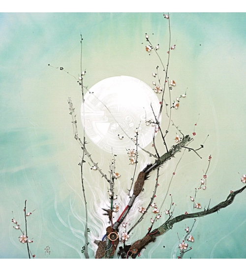 Graphic Design moon in light background Mobile Case Cover