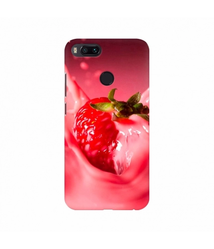 Strawberry Milk Shake Background Mobile Case Cover