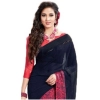 Womens Georgette Digital Printed Saree (Navy Blue, 6.25 Mtr) Womens Georgette Digital Printed Saree (Navy Blue, 6.25 Mtr)