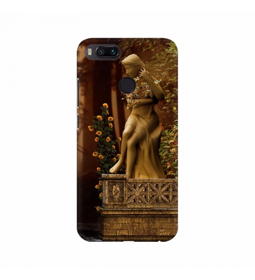 Lady Stitting in a wall Artificial Mobile Case Cover
