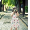 Small Girl with Camera Mobile Case Cover Small Girl with Camera Mobile Case Cover
