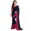 Womens Georgette Digital Printed Saree (Navy Blue, 6.25 Mtr) Womens Georgette Digital Printed Saree (Navy Blue, 6.25 Mtr)