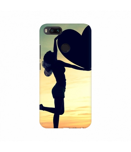 Girl Having a Big heart Mobile Case Cover