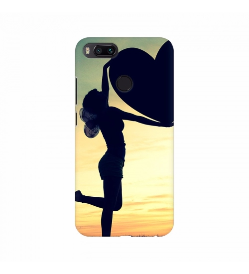 Girl Having a Big heart Mobile Case Cover