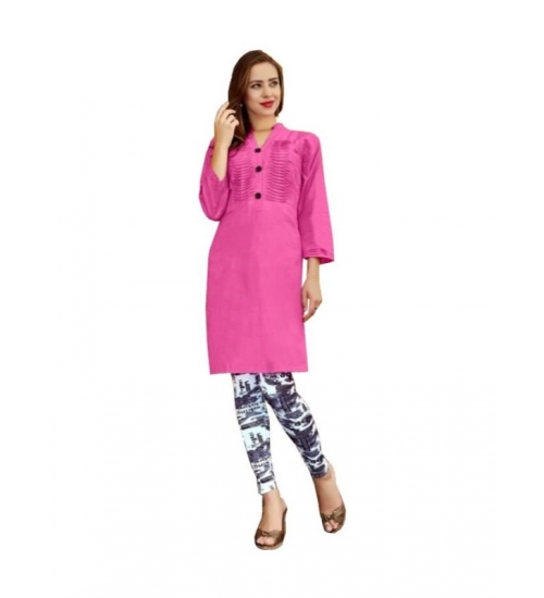 Women's Cotton Kurtis (Pink, XL)