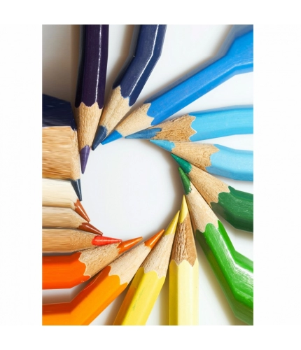 Colorful pencil with round shape Mobile Case Cover