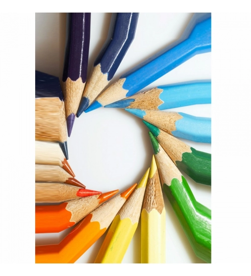 Colorful pencil with round shape Mobile Case Cover