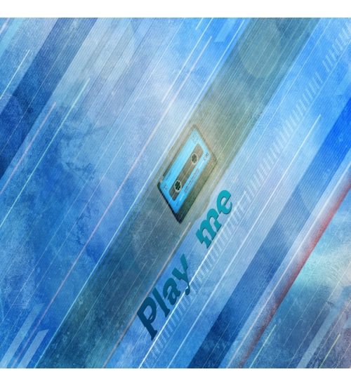 Abstract Blue color cassette Mobile Case Cover