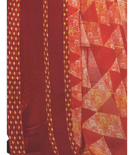Womens Georgette Digital Printed Saree (Red, 6.25 Mtr) Womens Georgette Digital Printed Saree (Red, 6.25 Mtr)