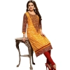 Women's Cotton Kurtis (Orange, Multi, XL) Women's Cotton Kurtis (Orange, Multi, XL)