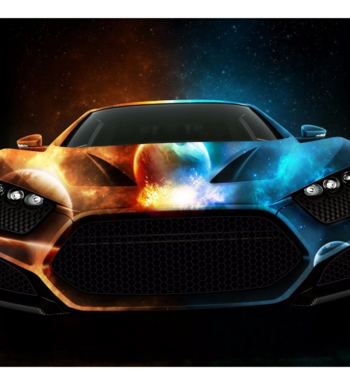 Digital Art Car Mobile Case Cover