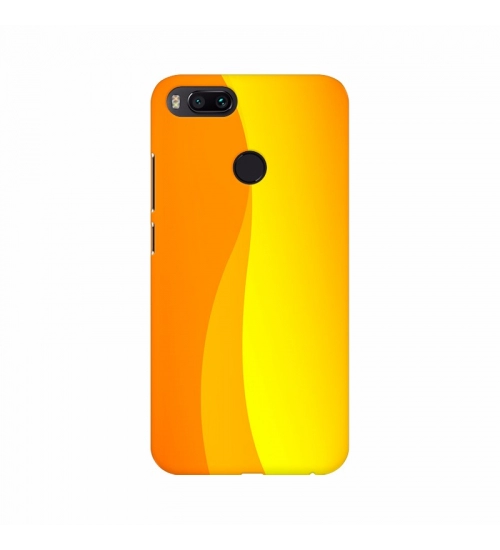 Curve Shape Orange background Mobile Case Cover