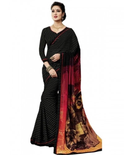Womens Georgette Digital Printed Saree (Multi, 6.25 Mtr)