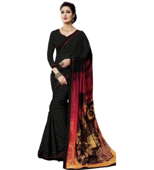 Womens Georgette Digital Printed Saree (Multi, 6.25 Mtr)