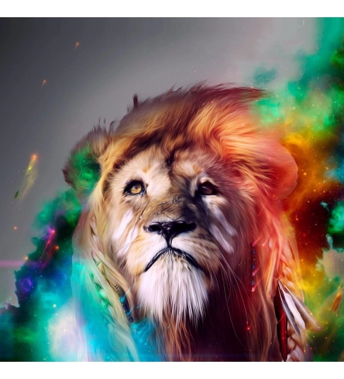 Lion Abstrat Wallpaper Mobile case cover