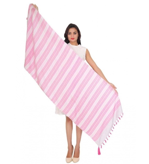 Womens Viscose Straight Duppatta (Pink, Off White)