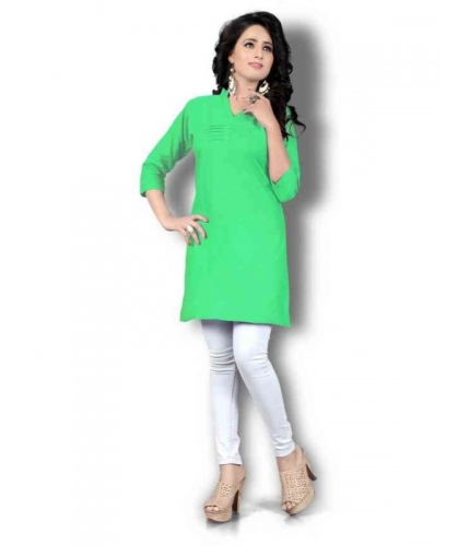 Women's Cotton Kurtis (Green, M)